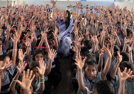 Students at a Shelter Foundation school event