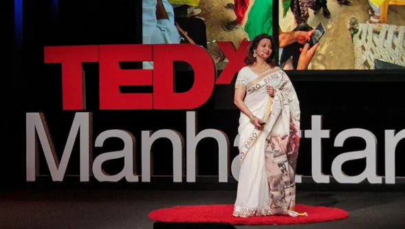 Trupti Bhoir speaking at TEDx Manhattan Beach