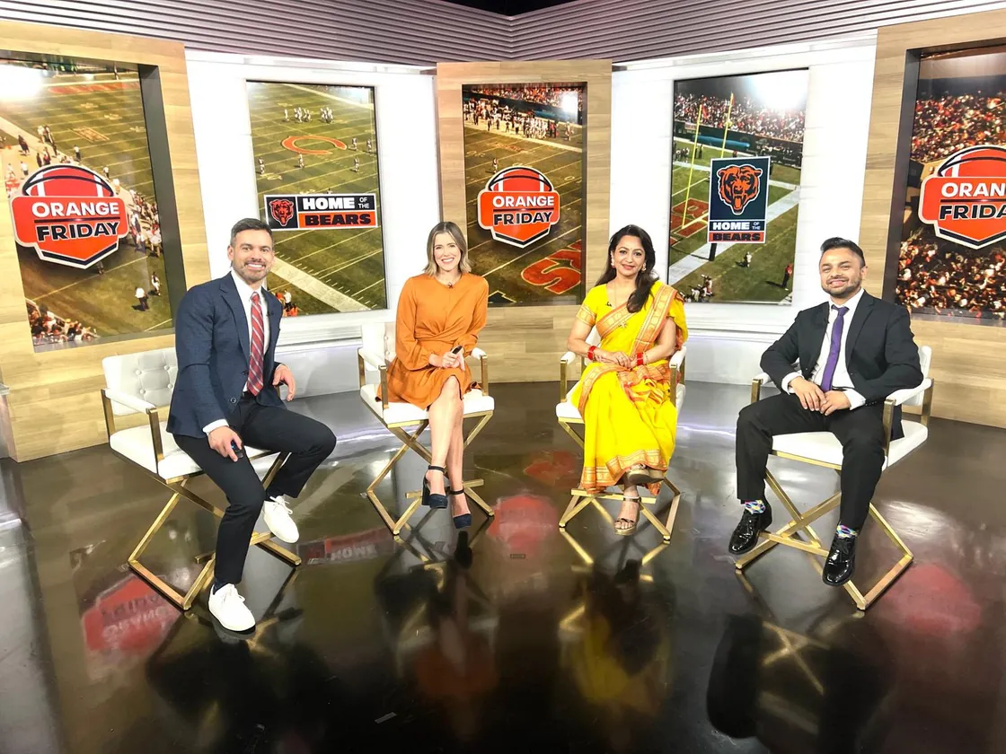 Television studio interview